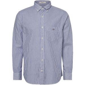 Gant Casual hemd lange mouw Blauw Regular Fit Banker Stripe 3000140/436