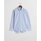 Gant Poplin Banker Hemd Stripe Blau - Größe M