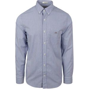 Gant Overhemd Lichte Blauw Gestreept - Katoen - Normale Fit