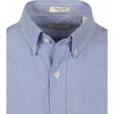 GANT - Overhemd - Blauw - Katoenpopeline - Fijn Streeppatroon