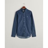 Gant - Slim Indigo - Overhemd - 100% Katoen - Lange Mouwen