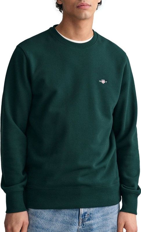 GANT - Sweatshirt - Zilvergrijs - Effen - Lange Mouw