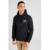 GANT - Hoodie - Marineblauw - Katoen - Capuchon met Trekkoord