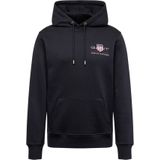 GANT - Hoodie - Marineblauw - Katoen - Capuchon met Trekkoord