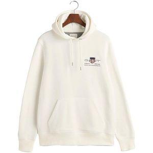 GANT - Medium Archive Shield Hoodie - Eggshell - Heren