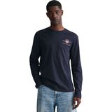GANT - T-shirt - Langsleeve - Katoen - Zwart