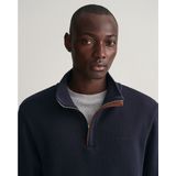 GANT - 2068028 - Sacker Rib Half-Zip Sweatshirt - Bruin - Katoen - Lange Mouwen