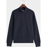 GANT - 2068028 - Sacker Rib Half-Zip Sweatshirt - Bruin - Katoen - Lange Mouwen