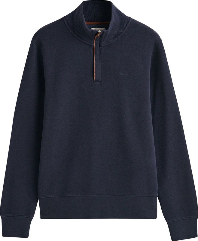 GANT - 2068028 - Sacker Rib Half-Zip Sweatshirt - Bruin - Katoen - Lange Mouwen