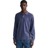 Gant - 2230 Shield Polo - Casual - Blauw - Katoen - Lange Mouwen