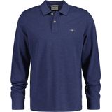 Gant - 2230 Shield Polo - Casual - Blauw - Katoen - Lange Mouwen