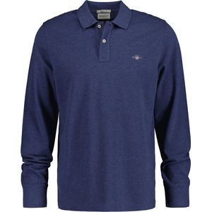Gant - 2230 Shield Polo - Casual - Blauw - Katoen - Lange Mouwen