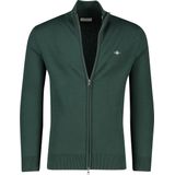 GANT - Cotton Zip Cardigan - Vest - Groen
