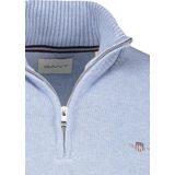 GANT - Cotton Half Zip - Trui - Evening Blue