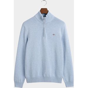 GANT - Cotton Half Zip - Trui - Evening Blue