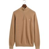 GANT - Cotton Half Zip - Trui - Black - 100% Katoen