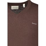 Gant, Heren, Truien, Bruin, Maat: 5XL Wol,