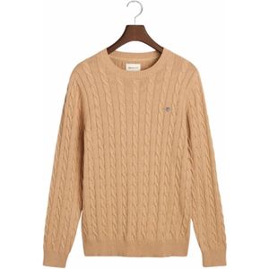 Trui GANT Men Cotton Cable C-Neck Khaki Mel