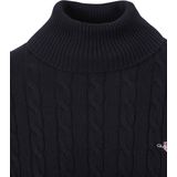 Gant - 8050607 - Gebreide Trui - Zwart - Katoen