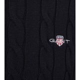 Gant - 8050607 - Gebreide Trui - Zwart - Katoen