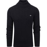 Gant - 8050607 - Gebreide Trui - Zwart - Katoen