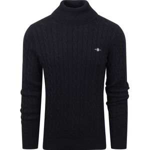 Gant - 8050607 - Gebreide Trui - Zwart - Katoen