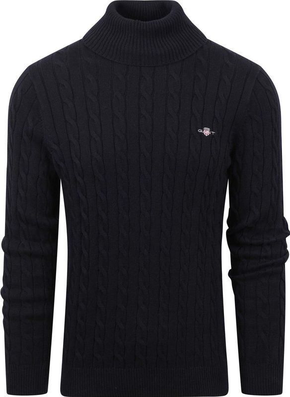 Gant - 8050607 - Gebreide Trui - Zwart - Katoen