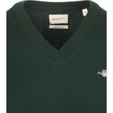 Gant Trui V-Hals Donkergroen - Heren - Pullovers
