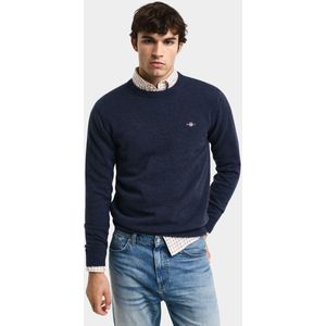 GANT - Superfine Lambswool C-Neck - Trui - Marine - Wool 100%