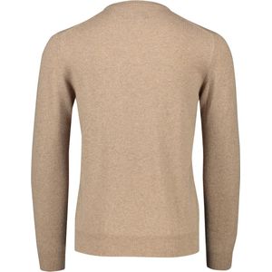 GANT - Superfine Lambswool V-Neck - Gebreide Trui - Bruin