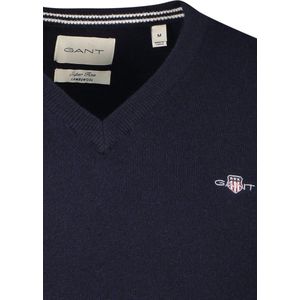 Gant - Gebreide Trui - Donkerblauw - 100% Lamswol