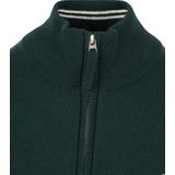 GANT - Superfine Lambswool Half Zip - Gebreide Trui - Dk. Sand Melange - 100% Lamswol
