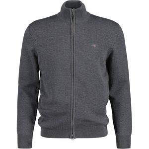 Vest GANT Men Cotton Cardigan Dark Grey Melange