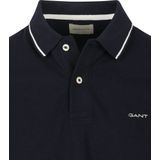 GANT - Tipping Ss Pique Polo - Polo - Grey Melange - Katoen 100%