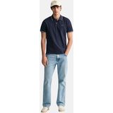 GANT - Tipping Ss Pique Polo - Polo - Grey Melange - Katoen 100%