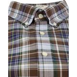 Gant - Casual Overhemd - Bruin Geruit - Katoen
