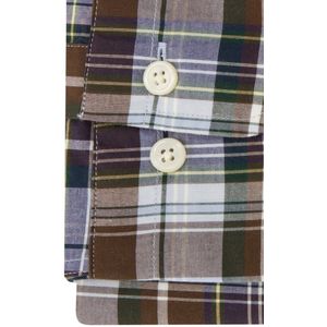 Gant - Casual Overhemd - Bruin Geruit - Katoen