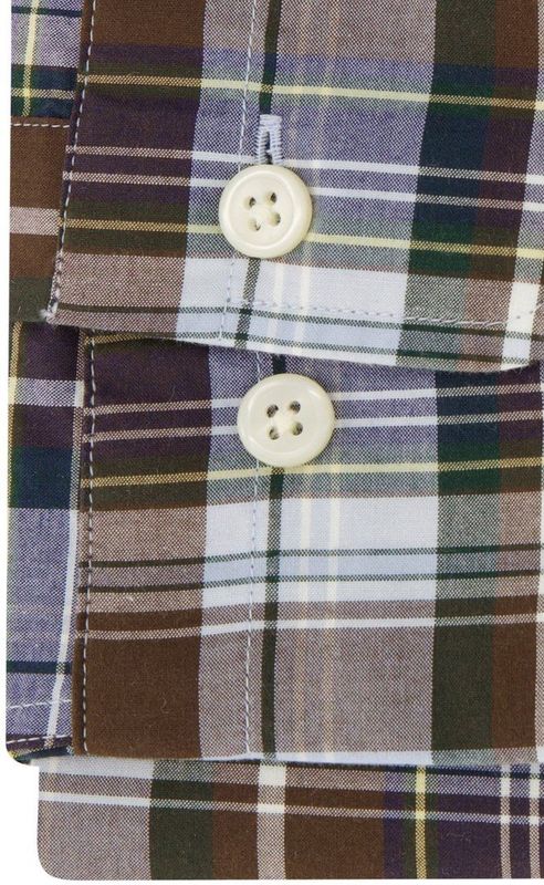 Gant - Casual Overhemd - Bruin Geruit - Katoen