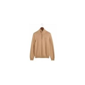 GANT - Cotton Half Zip - Trui - Zwart - 100% Katoen