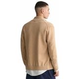 Gant Vest - Bruin - Katoen - Normale Fit - Ronde Hals