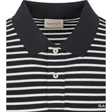 Gant Poloshirt Pique Navy Streep - Heren