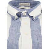 Gantvoor mannen. 3240080 Regular Fit linnen overhemd met opvallende beige strepen (S), Casual, Vlas, Lange mouwen
