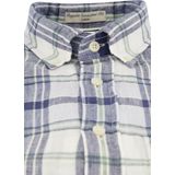 Gant - Casual Overhemd - Blauw Geruit - 100% Linnen - Normale Fit