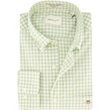 Gant - Geruit Overhemd - Groen - 100% Katoen