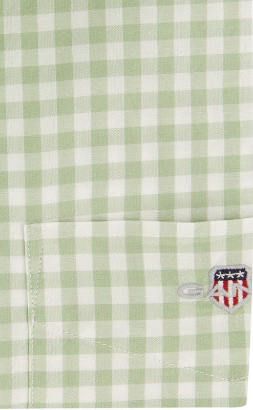 Gant casual overhemd korte mouw groen