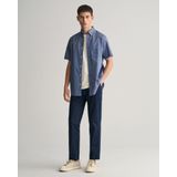 Gant - Overhemd - Korte Mouw - Effen Blauw - Katoen