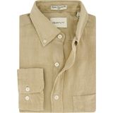 Gant - Overhemd - Beige - Linnen