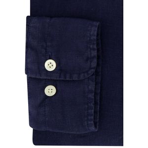 Gant regular fit overhemd donkerblauw linnen
