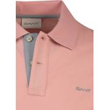 GANT - Contrast Pique Polo - Poloshirt - Bubbelgum Pink - 96% Katoen, 4% Elastaan