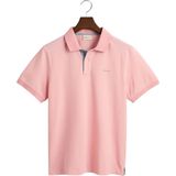 GANT - Contrast Pique Polo - Poloshirt - Bubbelgum Pink - 96% Katoen, 4% Elastaan